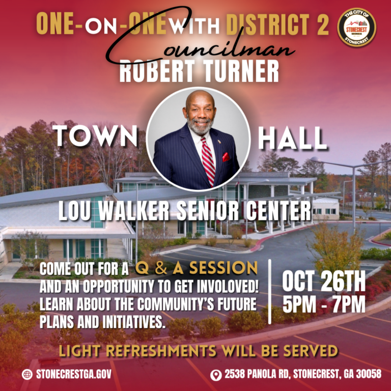 District 2 Councilmember Robert Turner to Host Town Hall Meeting, October 26th, 2023. 